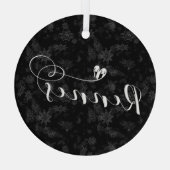 レンヌ国旗のハート、ローゼン、ブレトン ガラスオーナメント (裏面)