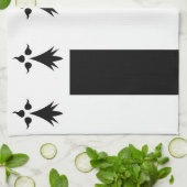 レンヌ都市旗のフランスブリッタニーの地域の記号 キッチンタオル (折り畳み)