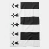 レンヌ都市旗のフランスブリッタニーの地域の記号 キッチンタオル (縦)