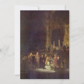 レンブラントが姦通の罪で取り上げたキリストと女性 シーズンカード (正面)