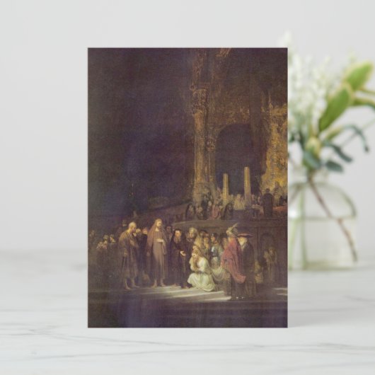 レンブラントが姦通の罪で取り上げたキリストと女性 シーズンカード (スタンド正面)