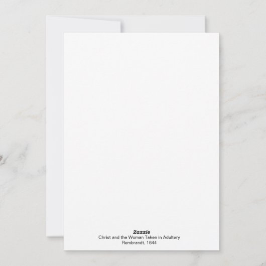 レンブラントが姦通の罪で取り上げたキリストと女性 シーズンカード (裏面)