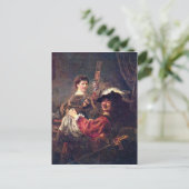 レンブラントによるサスキアとの自画像 ポストカード (スタンド正面)