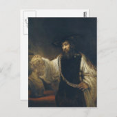 レンブラントによるホメロスの胸像を持つアリストテレス ポストカード (正面/裏面)