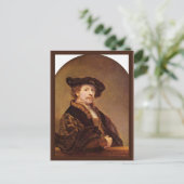 レンブラントによる33歳の自画像 ポストカード (スタンド正面)