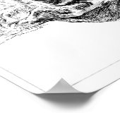 レンブラントのセルフポートレートエッチング ポスター (角)