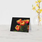 レンブラントのチューリップのメッセージカード カード (黄色い花)