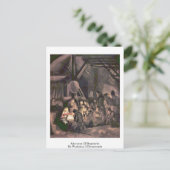 レンブラントのワークショップによる羊飼いの崇拝 ポストカード (スタンド正面)