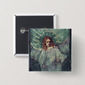 レンブラントの後の天使の頭， 1889 缶バッジ (正面&裏面)