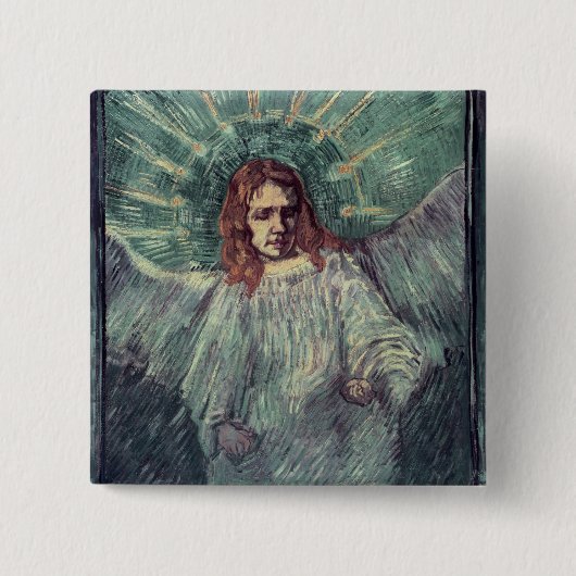 レンブラントの後の天使の頭， 1889 缶バッジ (正面)