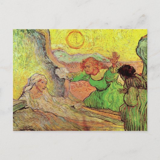 レンブラントの後ラザロをヴァン・ゴッホで育てる ポストカード (正面)