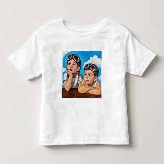 レンブラントをインスパイアしたモダンなケルビムの絵画 トドラーTシャツ