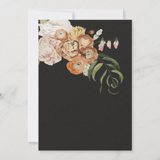 レンブラントオータムフローラダーク&ムーディ結婚ーズ 招待状 (裏面)