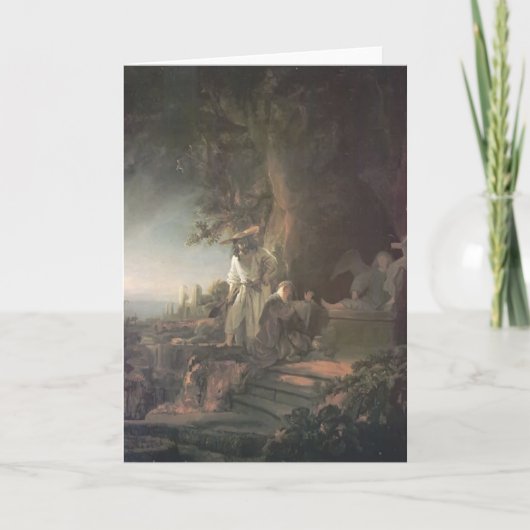 レンブラントキリスト及び墓のSt Mary Magdalene カード (正面)