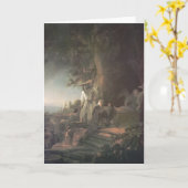 レンブラントキリスト及び墓のSt Mary Magdalene カード (黄色い花)