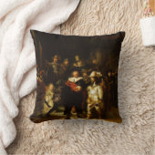 レンブラントナイトウォッチ絵画バロック クッション (ブランケット)