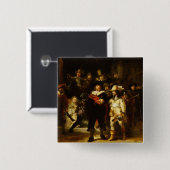 レンブラントナイトウォッチ絵画バロック 缶バッジ (正面&裏面)