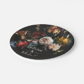 レンブラントフローラダーク&ムーディ結婚ーズ ペーパープレート (アングル)