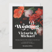 レンブラントフローラダーク&ムーディ結婚式招待状 招待状 (正面)