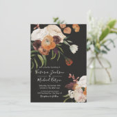 レンブラントフローラダーク&ムーディ結婚式招待状 招待状 (スタンド正面)