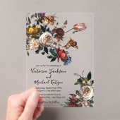 レンブラントフローラライト&エアイ結婚ズ アクリル招待状 (インサイチュ (ポータブル))