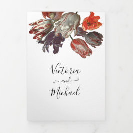 レンブラントフローラ結婚写真の3倍招待状 三つ折り招待状