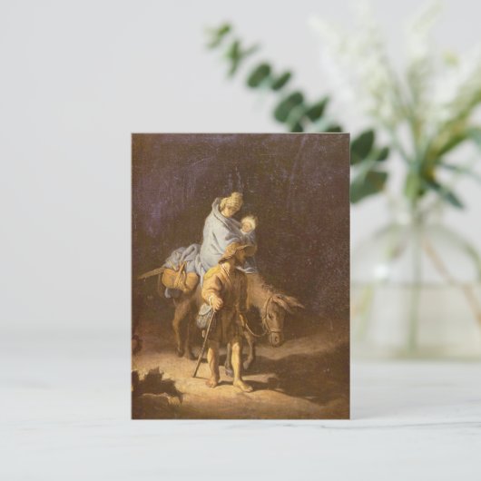 レンブラントホリディポストカードによるエジプトへのフライト シーズンポストカード (スタンド正面)