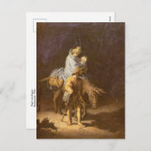 レンブラントホリディポストカードによるエジプトへのフライト シーズンポストカード (正面/裏面)