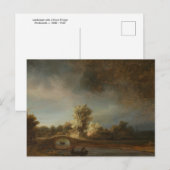 レンブラントポストカーによる石橋の風景 ポストカード (正面/裏面)