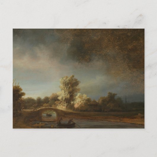 レンブラントポストカーによる石橋の風景 ポストカード (正面)