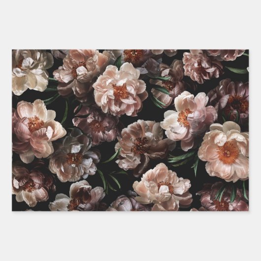 レンブラント伝統的スタイルのフローラ ラッピングペーパーシート (正面3)