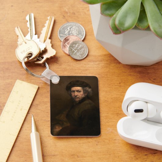 レンブラント自画像:オランダ黄金時代の画家 キーホルダー (デスク)