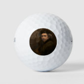 レンブラント自画像：オランダ黄金時代の画家 ゴルフボール (正面)
