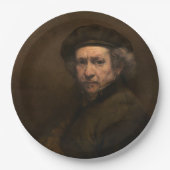 レンブラント自画像:オランダ黄金時代の画家 ペーパープレート (正面)