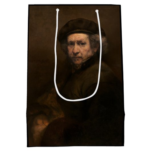 レンブラント自画像：オランダ黄金時代の画家 ミディアムペーパーバッグ (裏面)