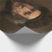 レンブラント自画像:オランダ黄金時代の画家 ラッピングペーパー (角)