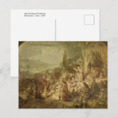 レンブラント葉書によるバプテストのヨハネの説教 ポストカード (正面/裏面)