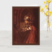 レンブラント著腕(アレキサンダー大王)を搭載する人 カード (黄色い花)