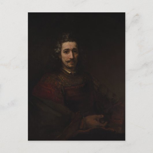 レンブラント虫眼鏡の男 ポストカード (正面)