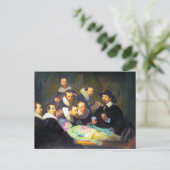 レンブラント解剖学絵画授業とエイリアン ポストカード (スタンド正面)