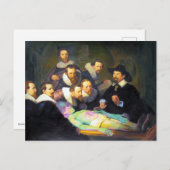 レンブラント解剖学絵画授業とエイリアン ポストカード (正面/裏面)