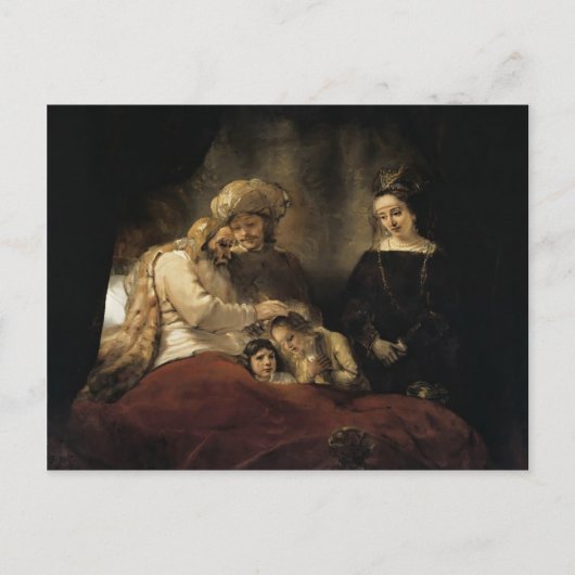 レンブラント賛美:ヤコブのヨセフの子ども ポストカード (正面)