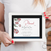 レンブラント赤と白チューリップ 招待状