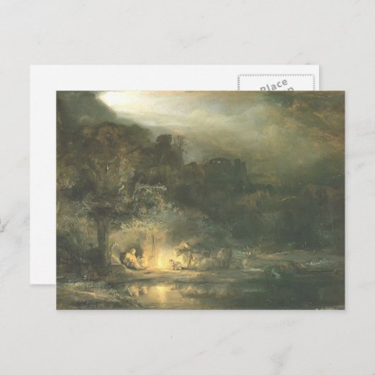 レンブラント – エジプト行きの便に残る ポストカード (正面/裏面)