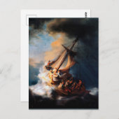 レンブラント – ガリラヤ海の嵐 ポストカード (正面/裏面)