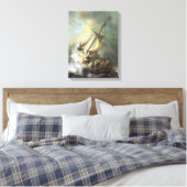 レンブラント – ガリレの海で嵐の中のキリスト キャンバスプリント (インサイチュ (寝室))