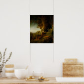 レンブラント – キリストと聖マリア・マグダレネアット墓 ポスター (キッチン)