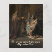 レンブラント、シメオンの賛美の歌 – ファインアート ポストカード (正面)