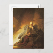 レンブラント – ジェレミヤ破滅を嘆く… ポストカード (正面/裏面)