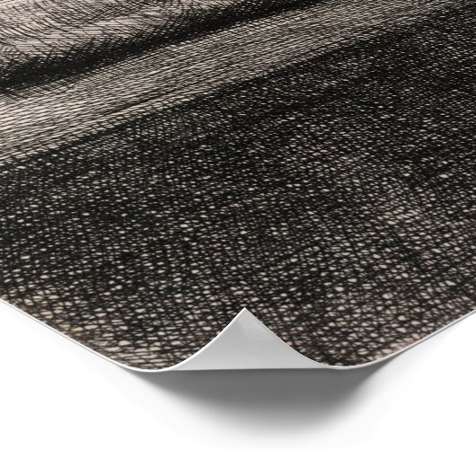 レンブラント – セルフポートレートスケッチアットウィンドウ ポスター (角)